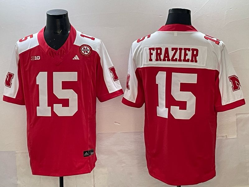 Men Nebraska Cornhuskers #15 Frazier red 2025 Vapor Limited NCAA Jersey 02->ncaa teams->NCAA Jersey